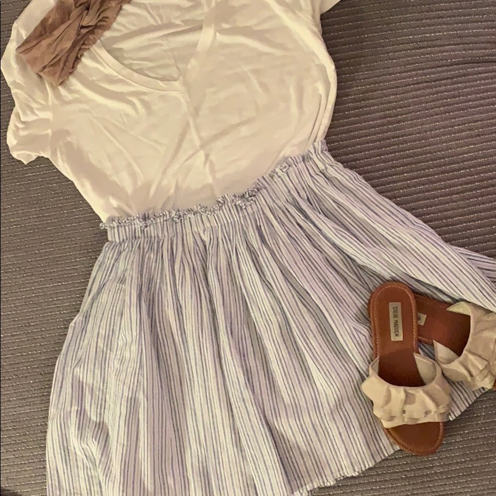 Zara Blue Stripe Skirt